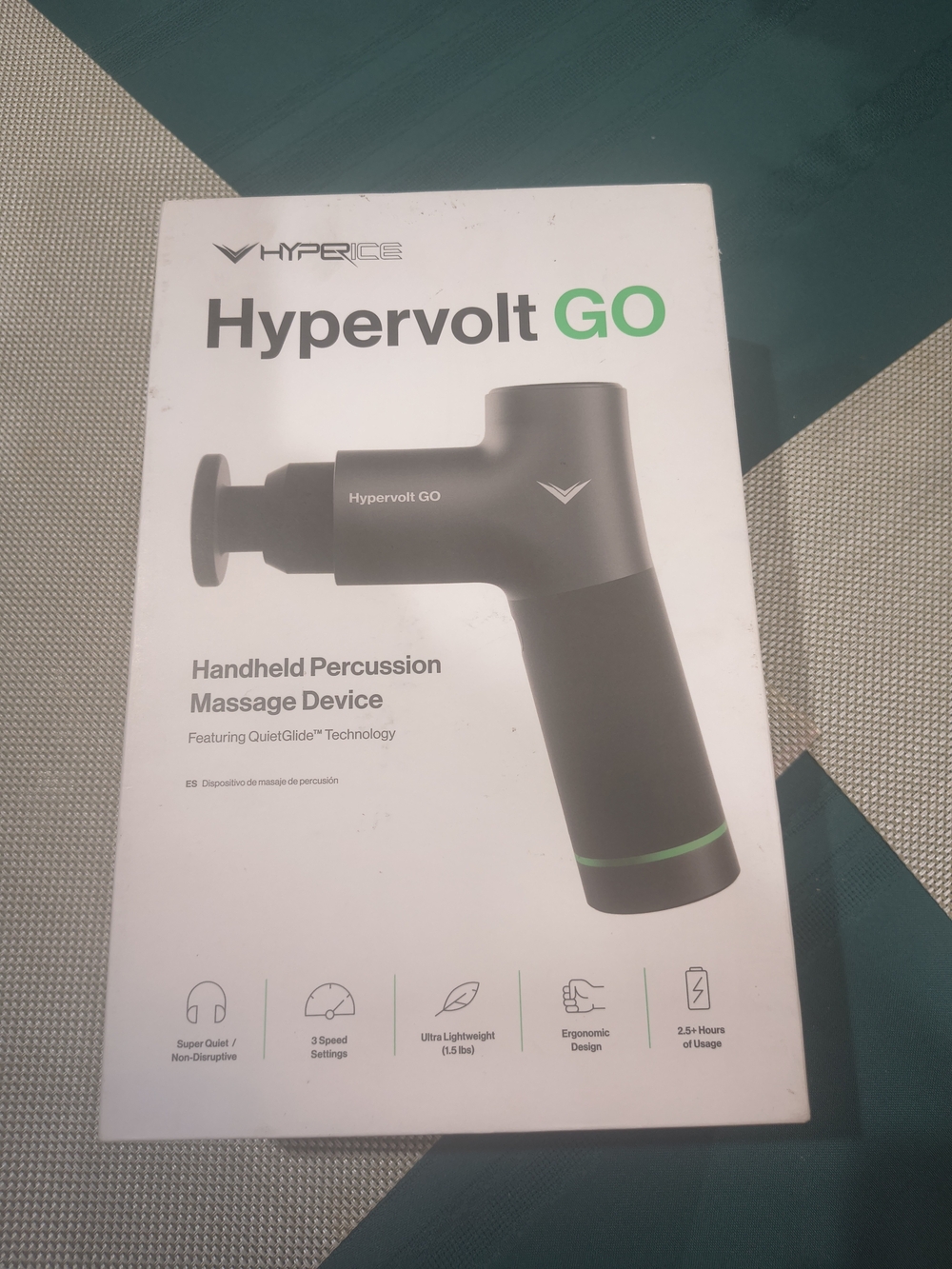 Hyperice Hypervolt GO Handheld Massage Device – Black. New Open Box
